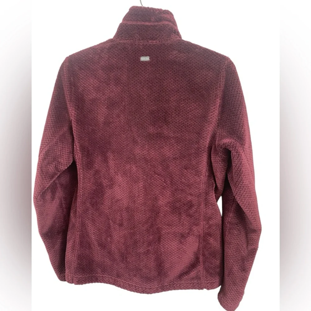 Pacific Trail burgundy Sherpa Faux Fur Zip Up Sz(M)